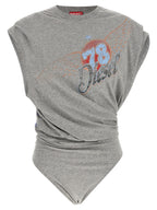 Gray Cotton Bodysuit