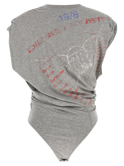 Gray Cotton Bodysuit