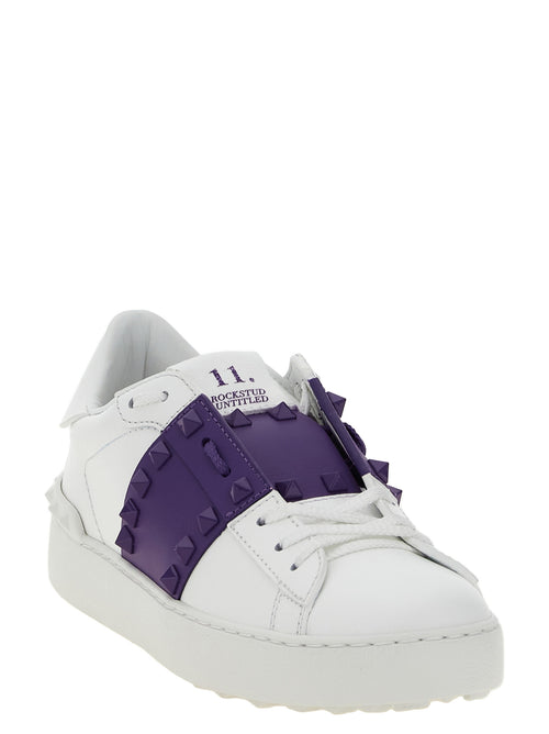 Calfskin Rockstud Untitled Sneakers