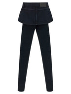Blue Cotton Skinny Jeans
