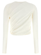 T‑Asay‑Pl White Cotton Long Sleeve Top