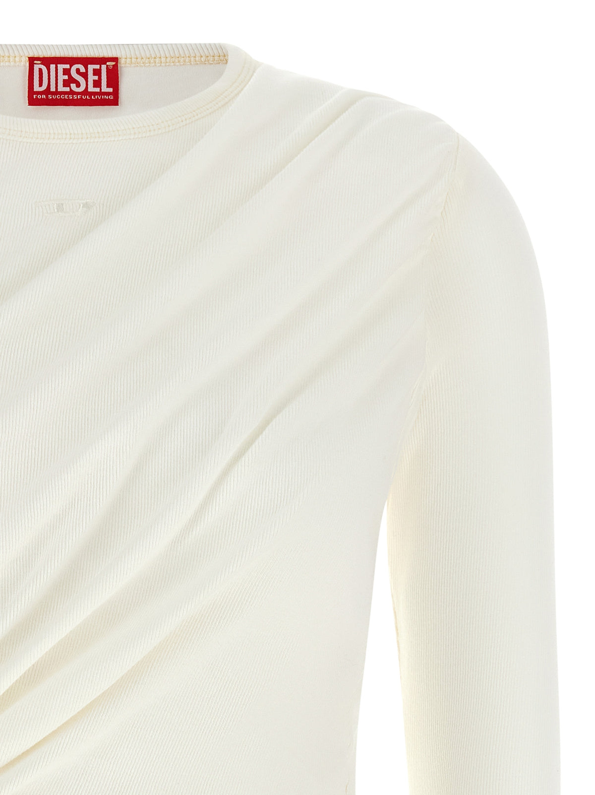 T‑Asay‑Pl White Cotton Long Sleeve Top