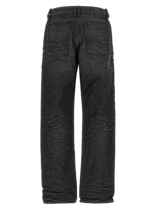 Gray Cotton Straight-Leg Jeans