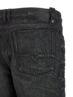 Gray Cotton Straight-Leg Jeans