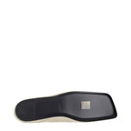 Beige Leather Ballet Flats