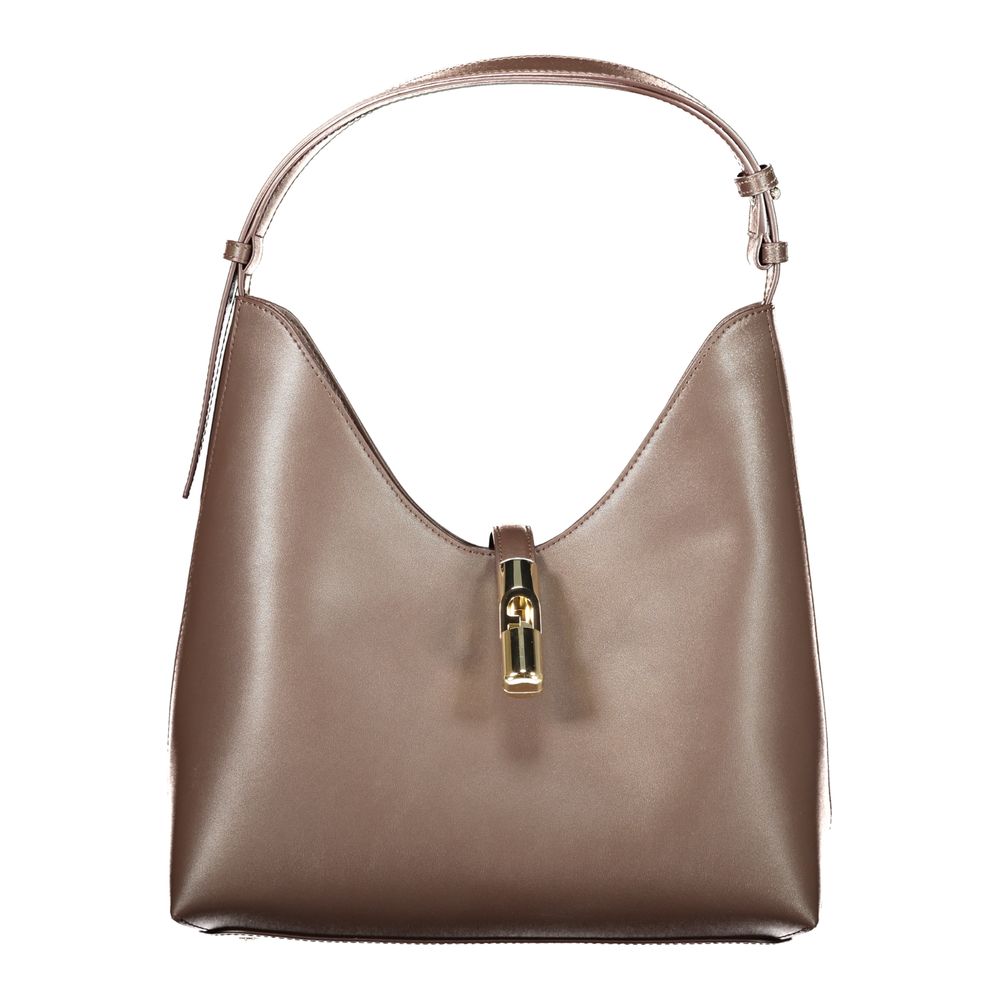 Brown Leather Drop M Hobo Bag