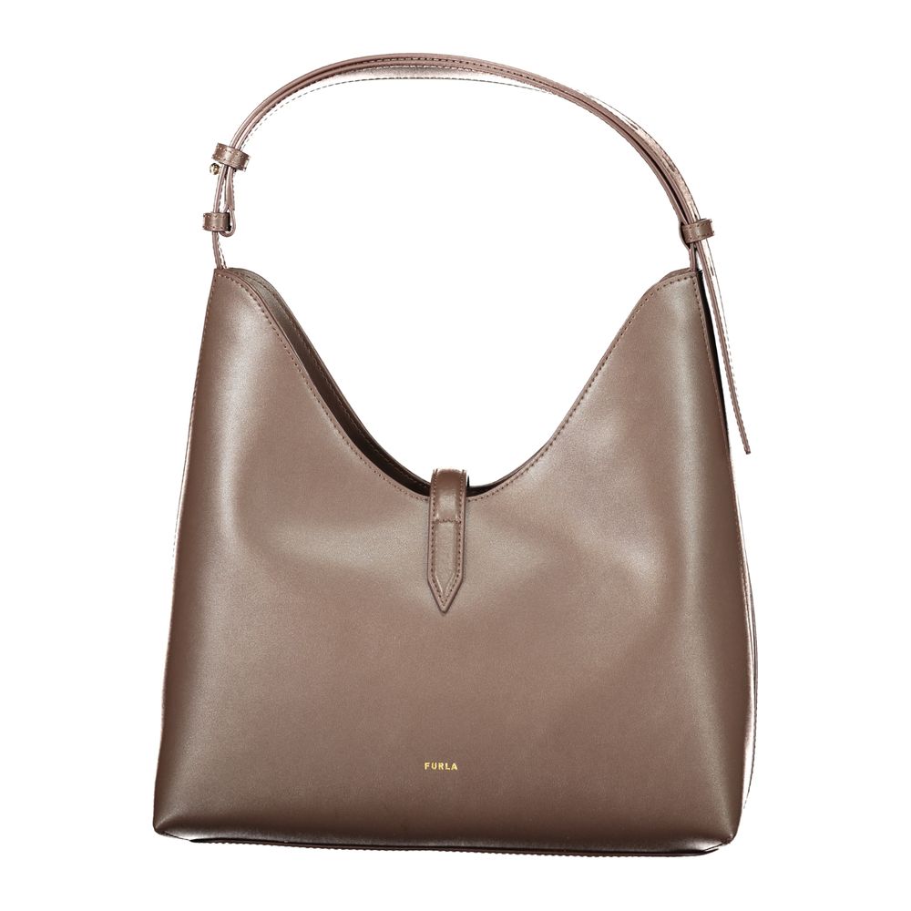 Brown Leather Drop M Hobo Bag