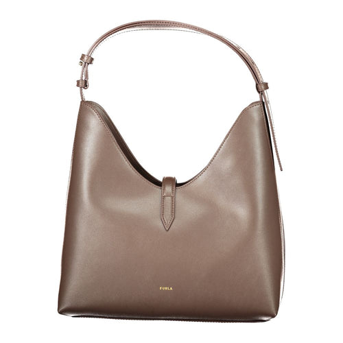 Brown Leather Drop M Hobo Bag