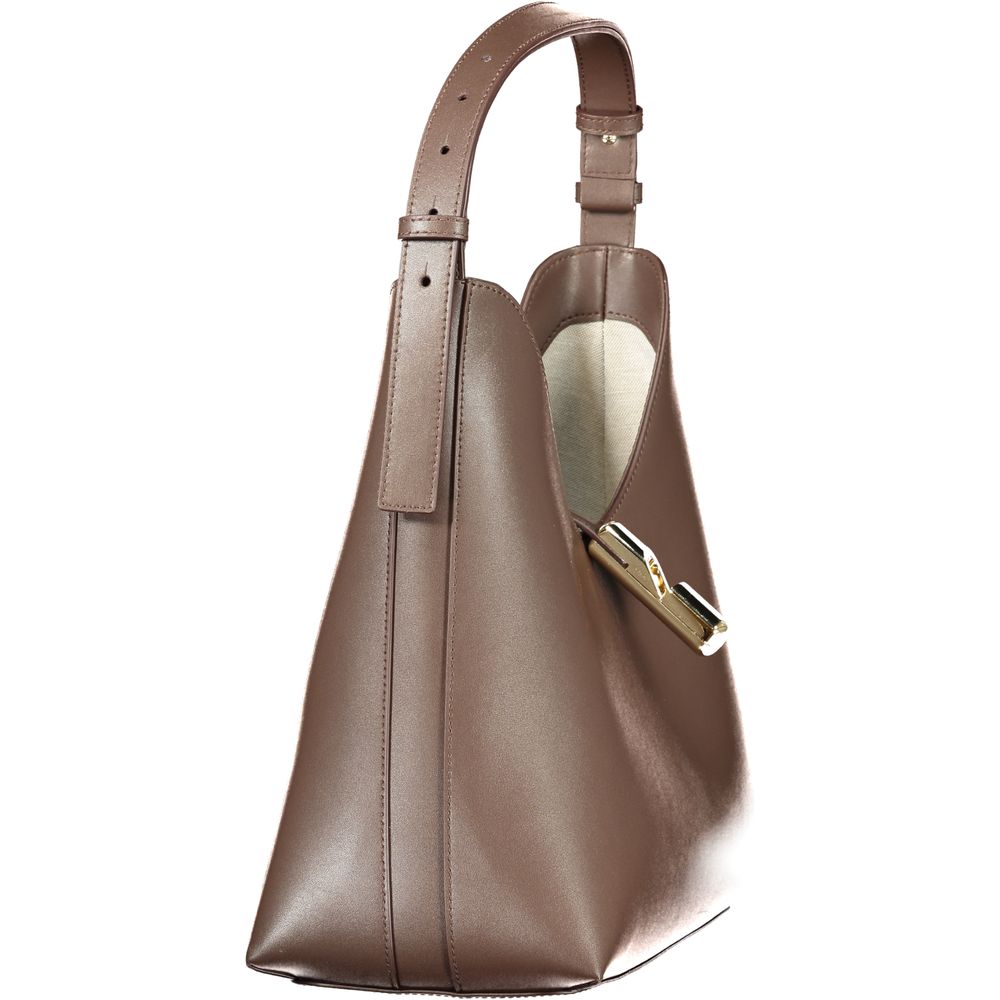 Brown Leather Drop M Hobo Bag