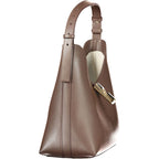 Brown Leather Drop M Hobo Bag