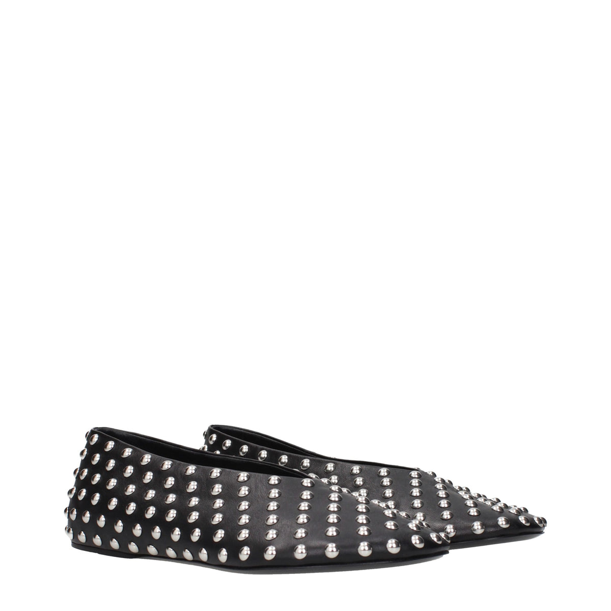 Sleek Black Leather Ballet Flats