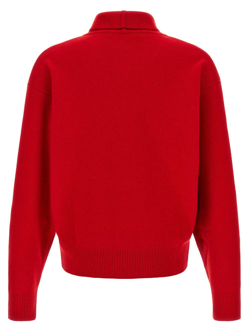 Red Merino Wool & Cashmere Blend Le Cardigan Pelota