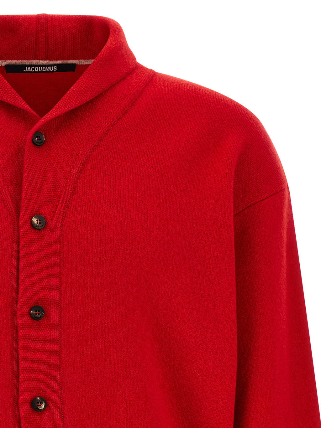 Red Merino Wool & Cashmere Blend Le Cardigan Pelota