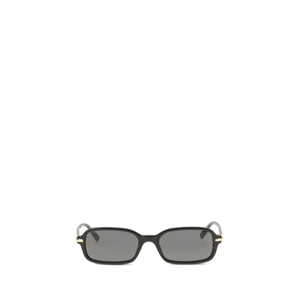 Glossy Rectangular Acetate Sunglasses