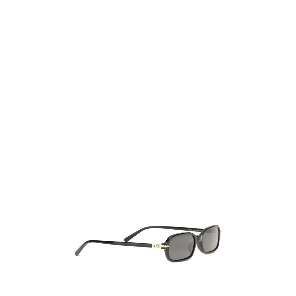 Glossy Rectangular Acetate Sunglasses
