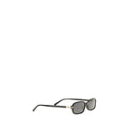 Glossy Rectangular Acetate Sunglasses
