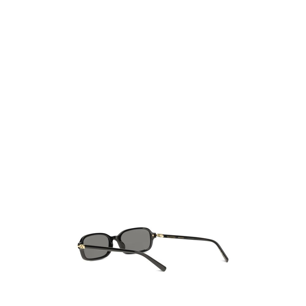 Glossy Rectangular Acetate Sunglasses