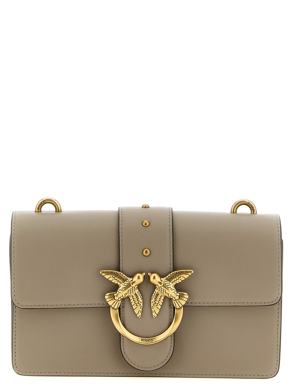 Love One Gray Calfskin Crossbody Bag