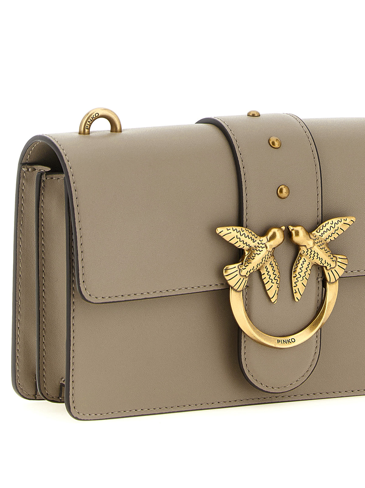 Love One Gray Calfskin Crossbody Bag