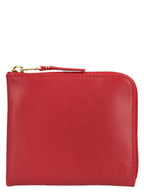Compact Red Calfskin Cardholder