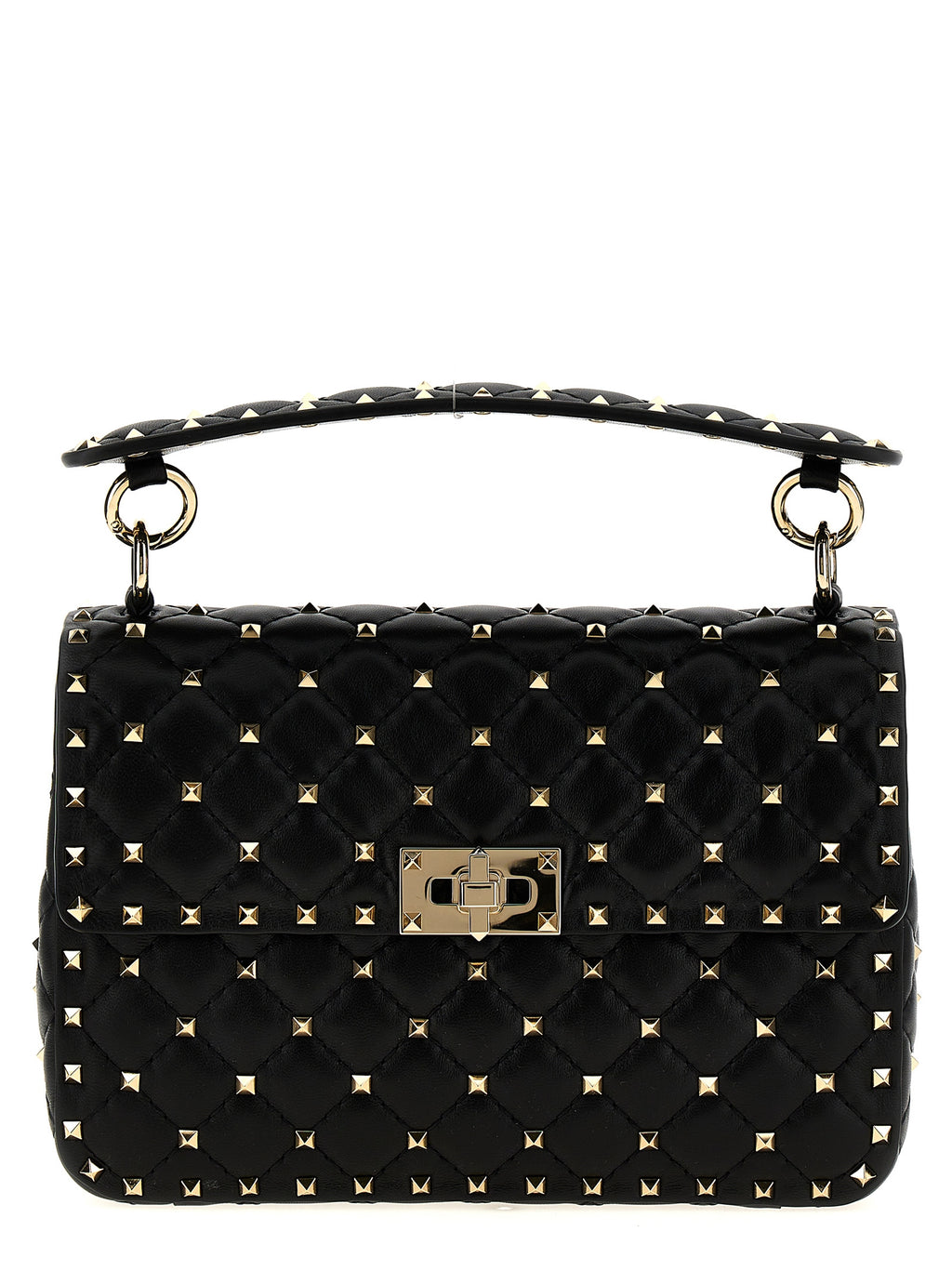 Lambskin Rockstud Spike Shoulder Bag