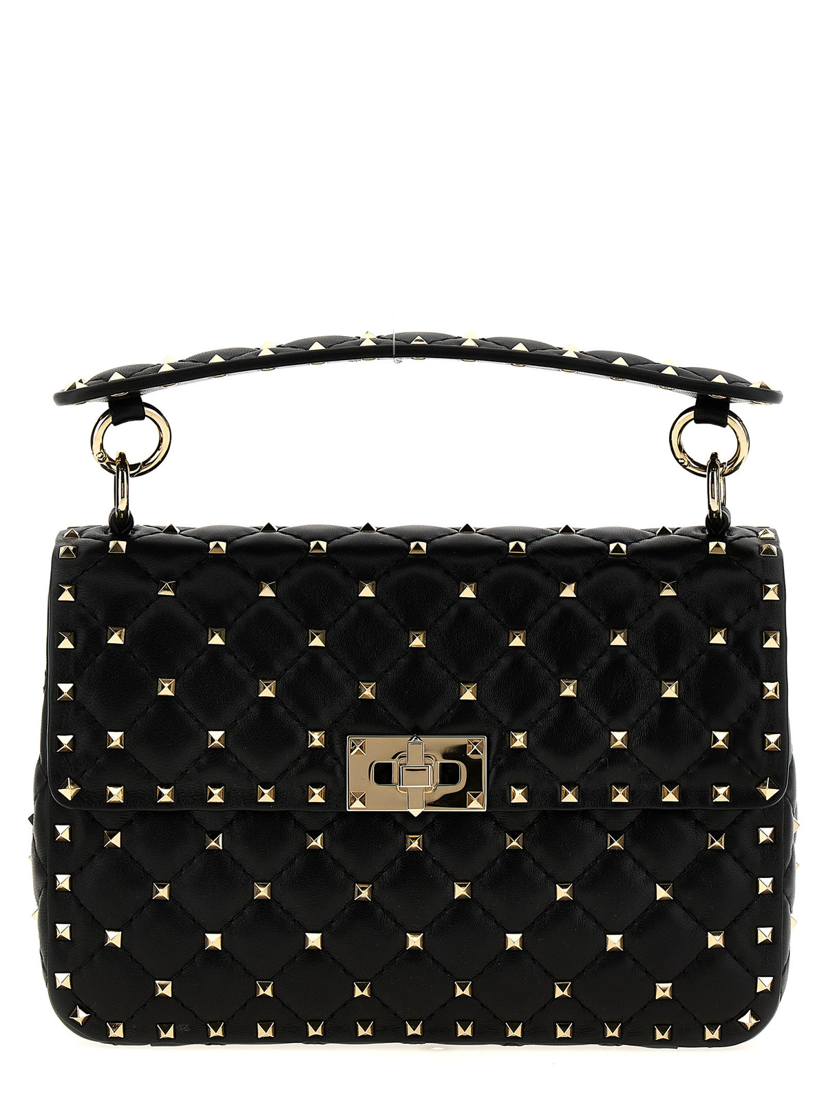 Lambskin Rockstud Spike Shoulder Bag