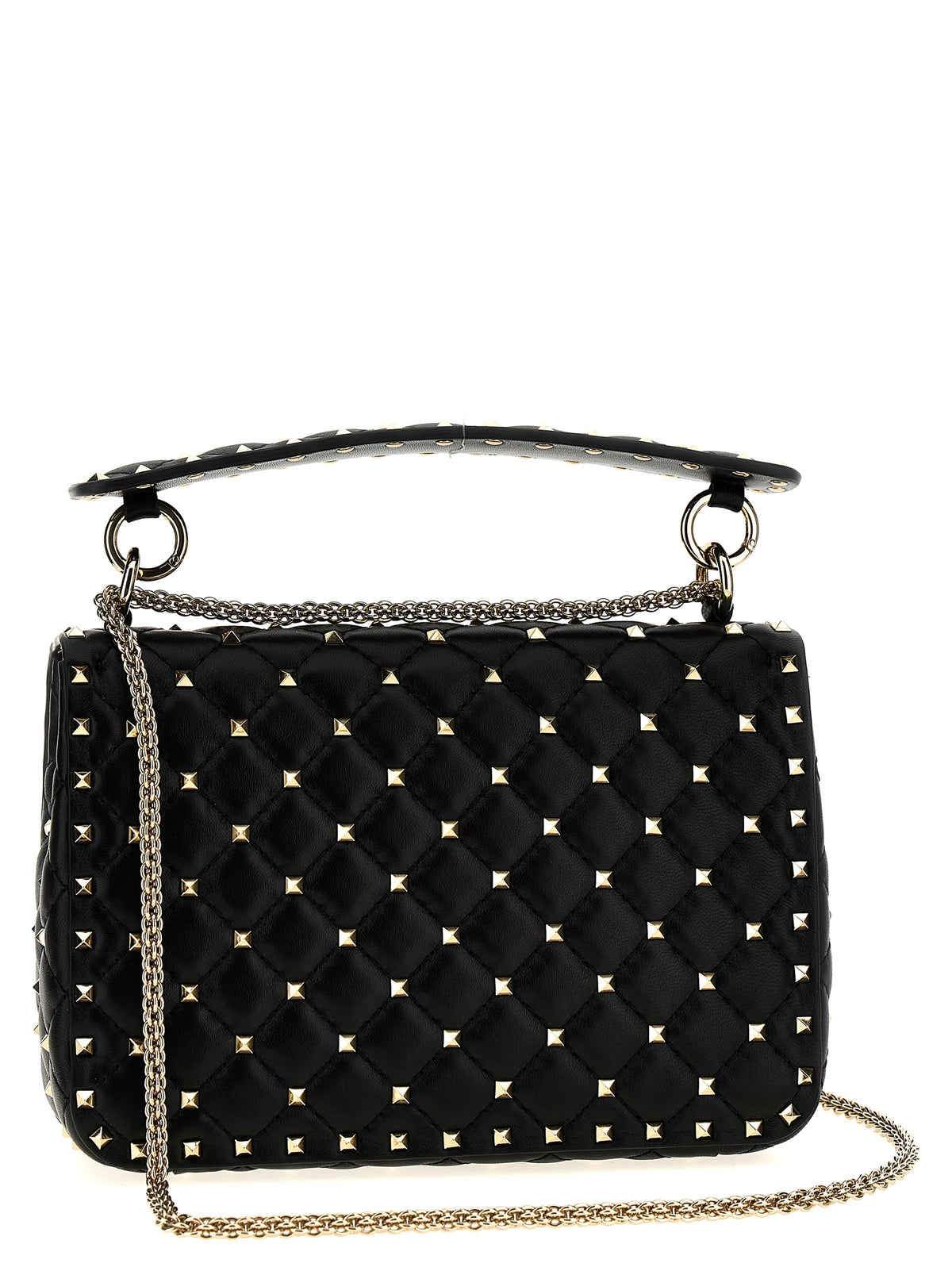 Lambskin Rockstud Spike Shoulder Bag