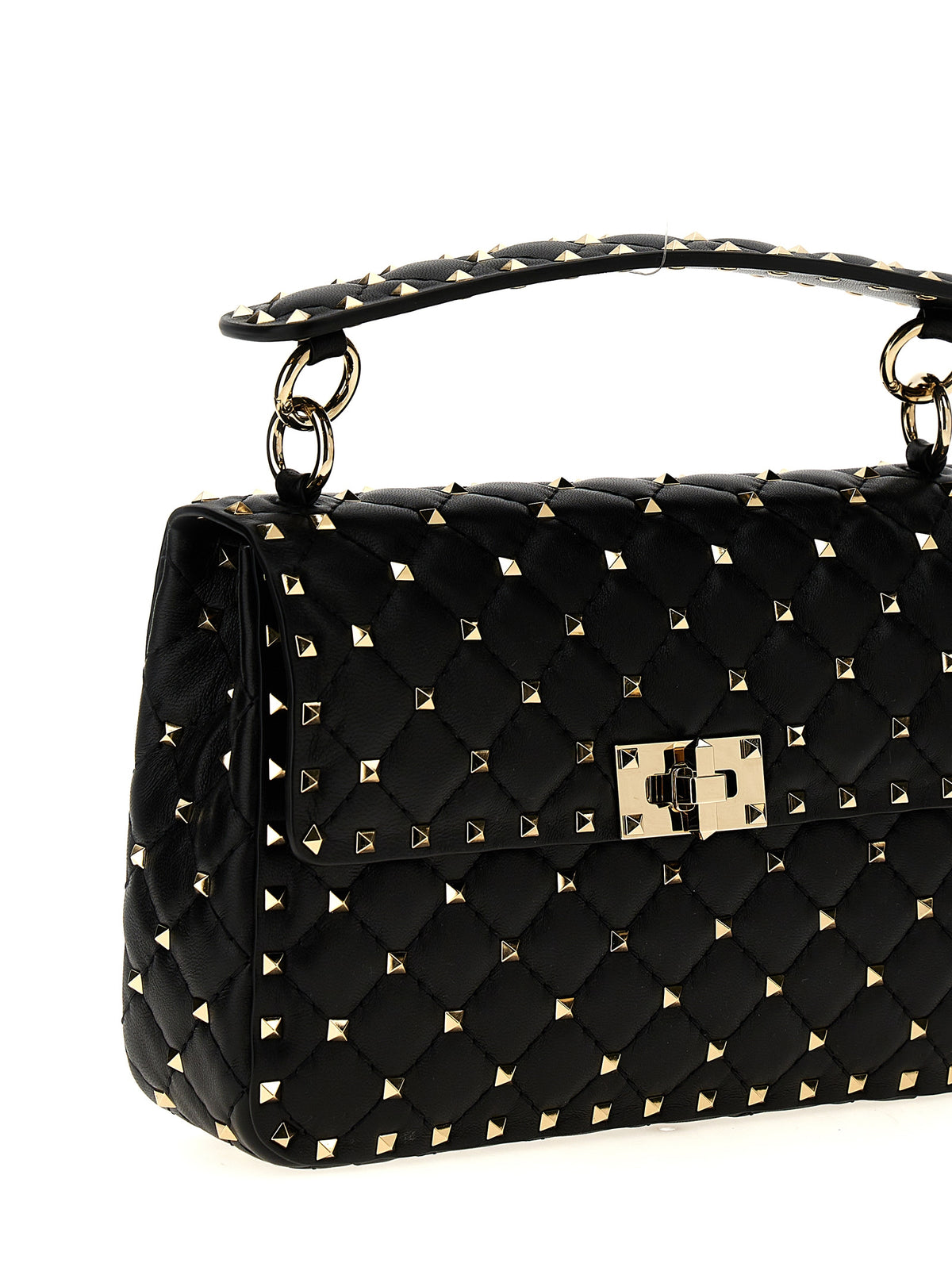 Lambskin Rockstud Spike Shoulder Bag