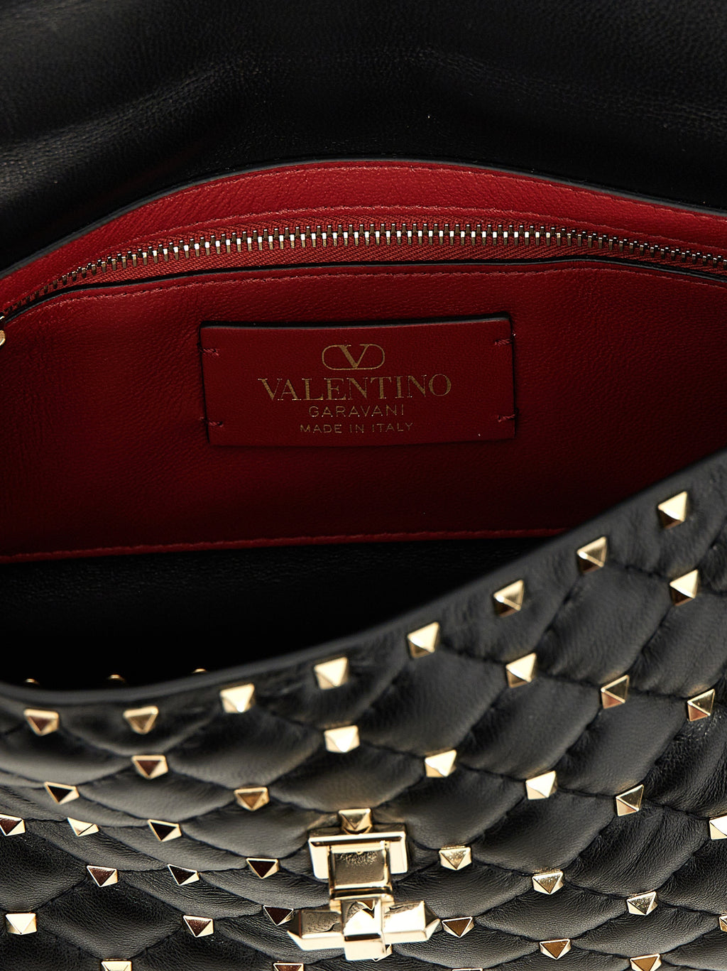 Lambskin Rockstud Spike Shoulder Bag