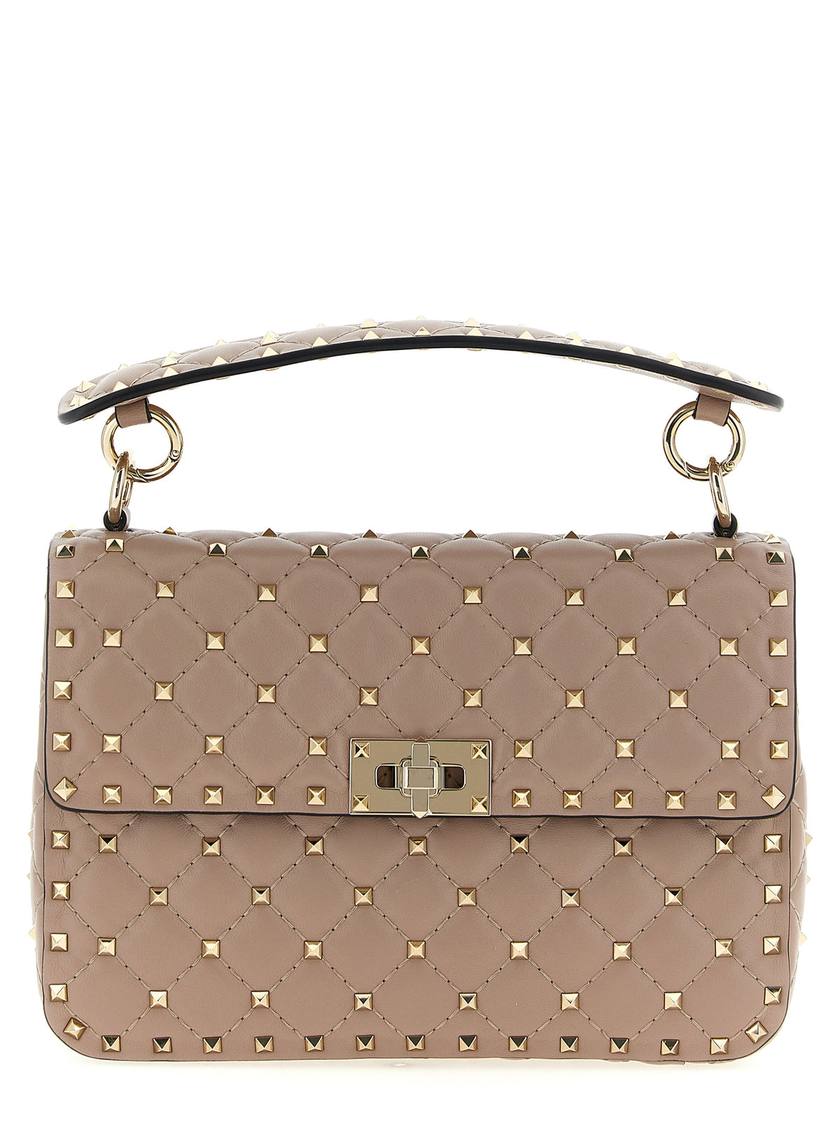 Rockstud Spike Lamb Leather Shoulder Bag