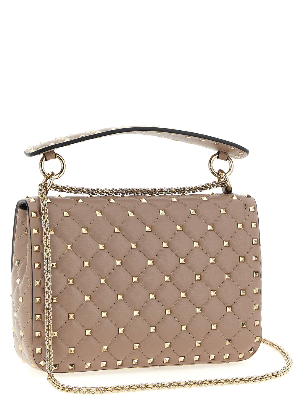 Rockstud Spike Lamb Leather Shoulder Bag