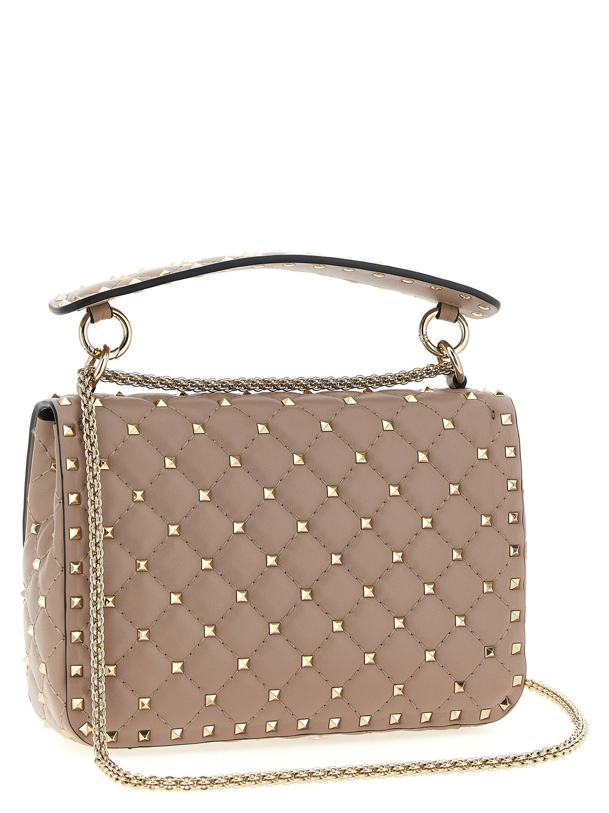 Rockstud Spike Lamb Leather Shoulder Bag