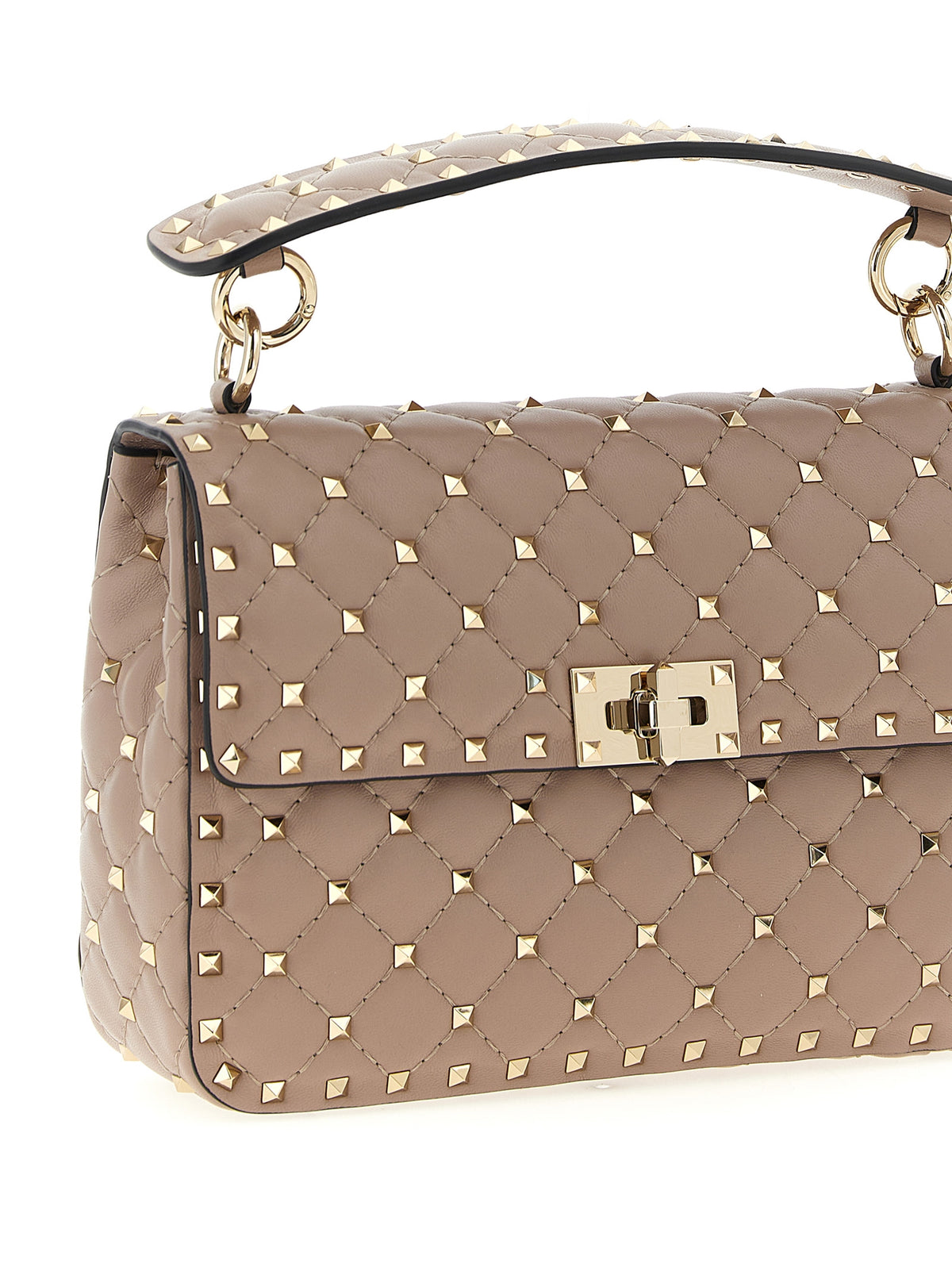 Rockstud Spike Lamb Leather Shoulder Bag