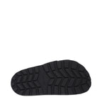 Black Leather Slip-On Slippers