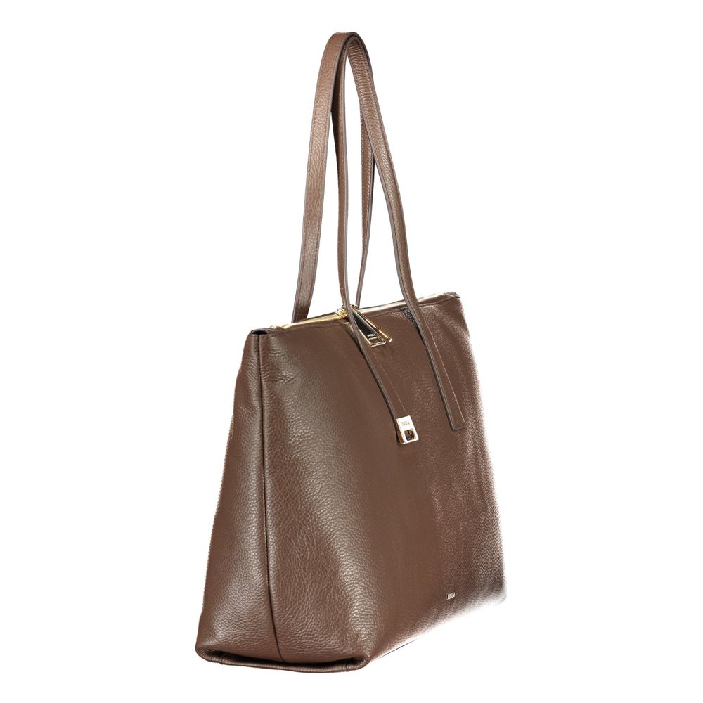 Brown Leather Olivia L Tote