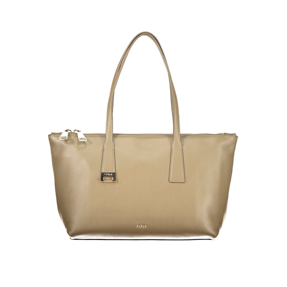Green Leather Olivia M Tote Bag