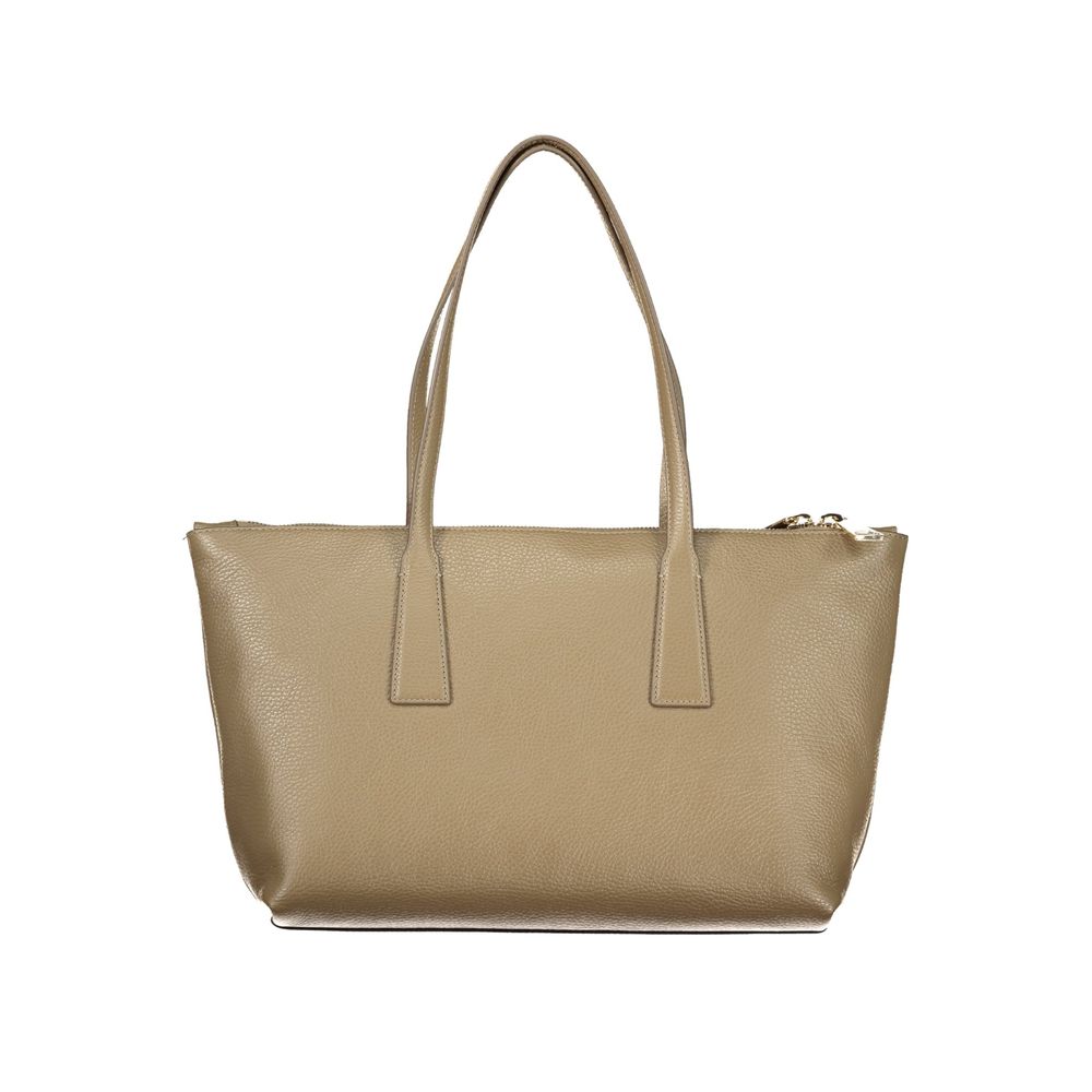 Green Leather Olivia M Tote Bag