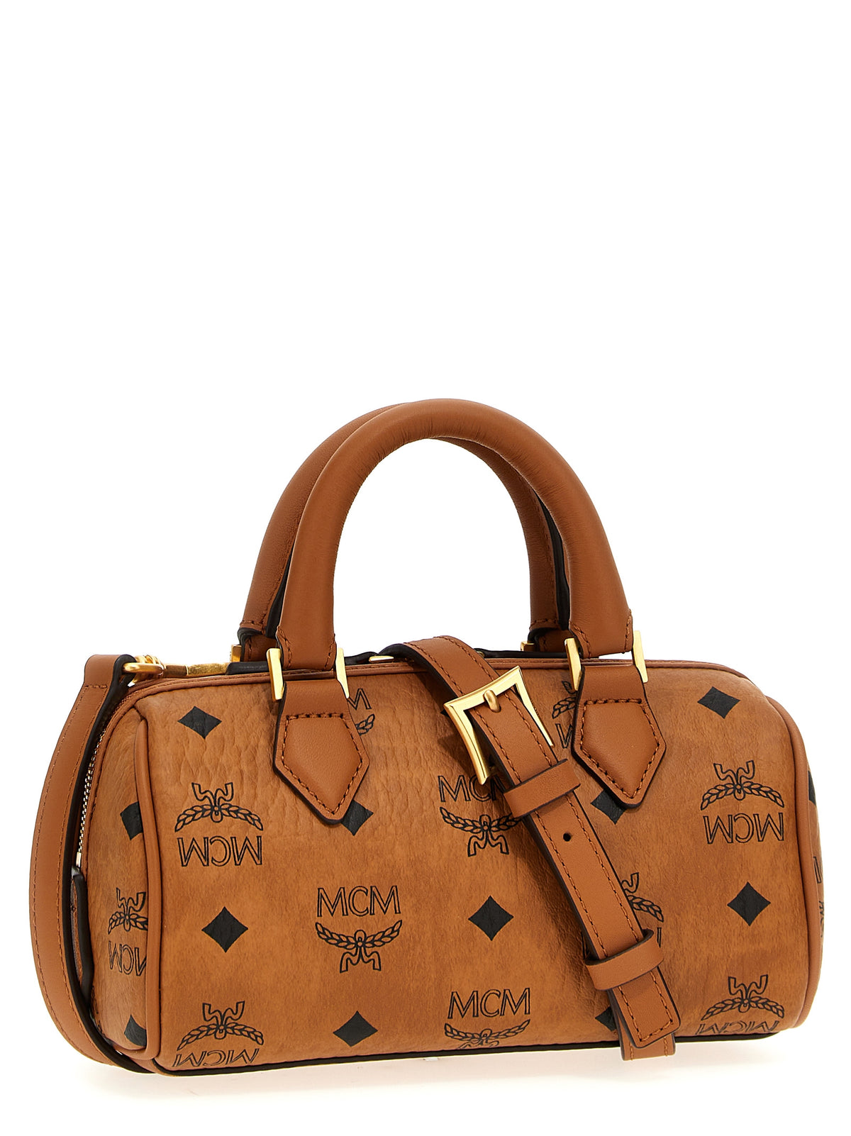Brown Polyethylene Ella Boston Mini Handbag
