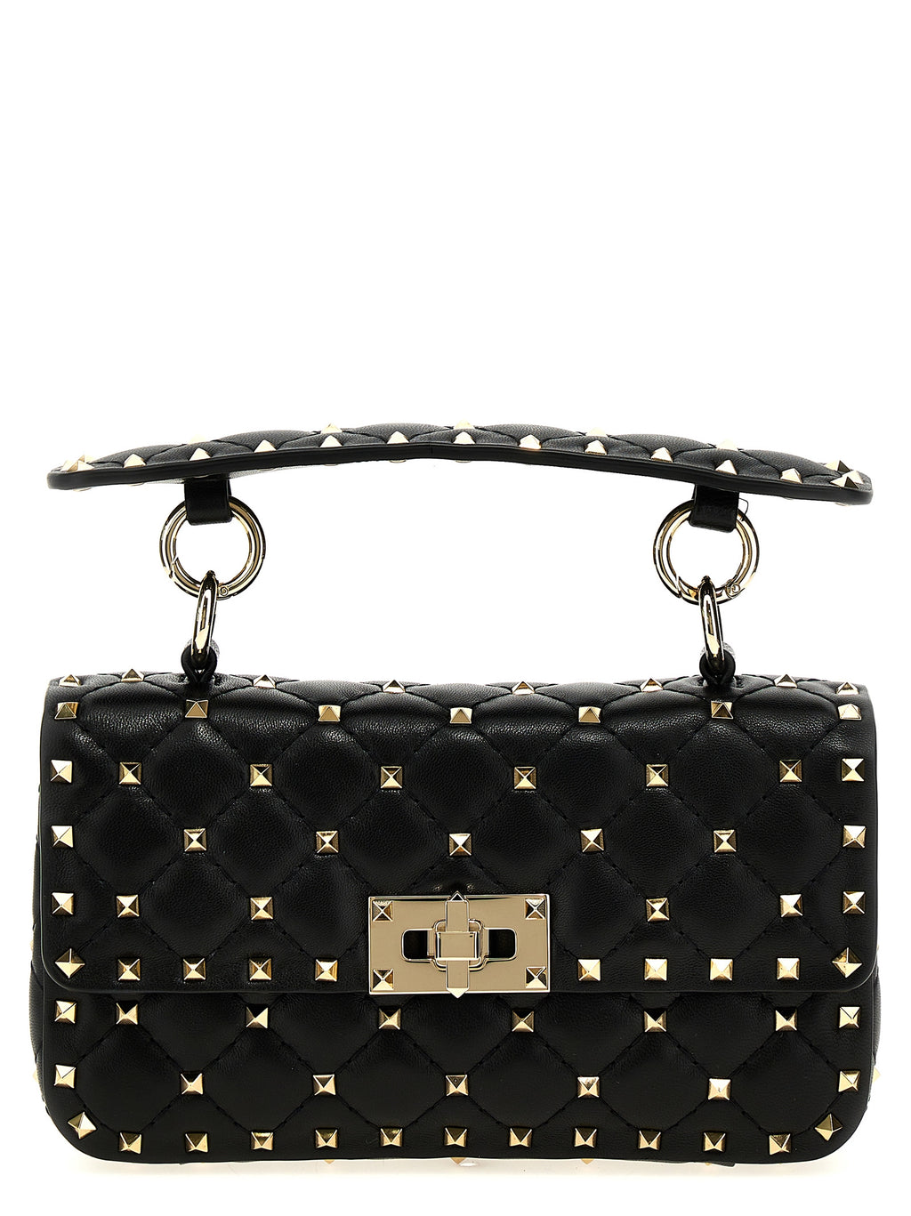 Lamb Leather Rockstud Spike Handbag