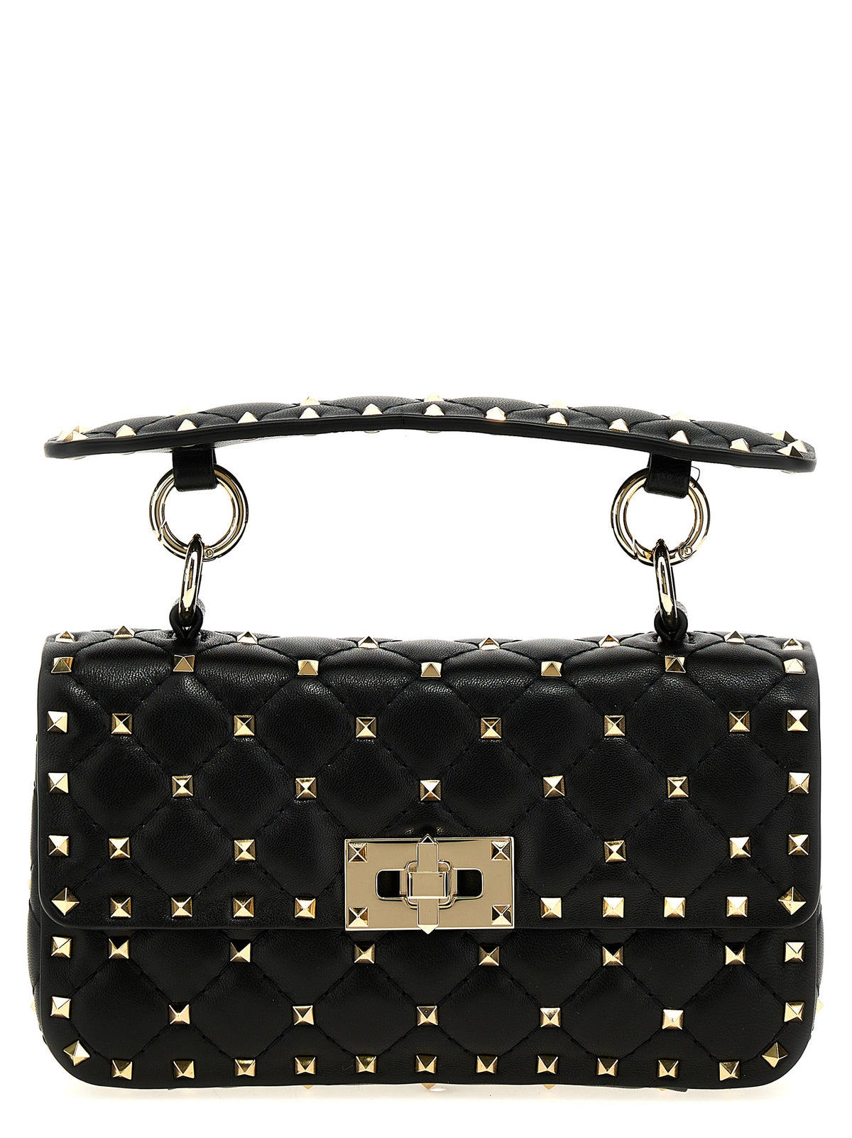 Lamb Leather Rockstud Spike Handbag
