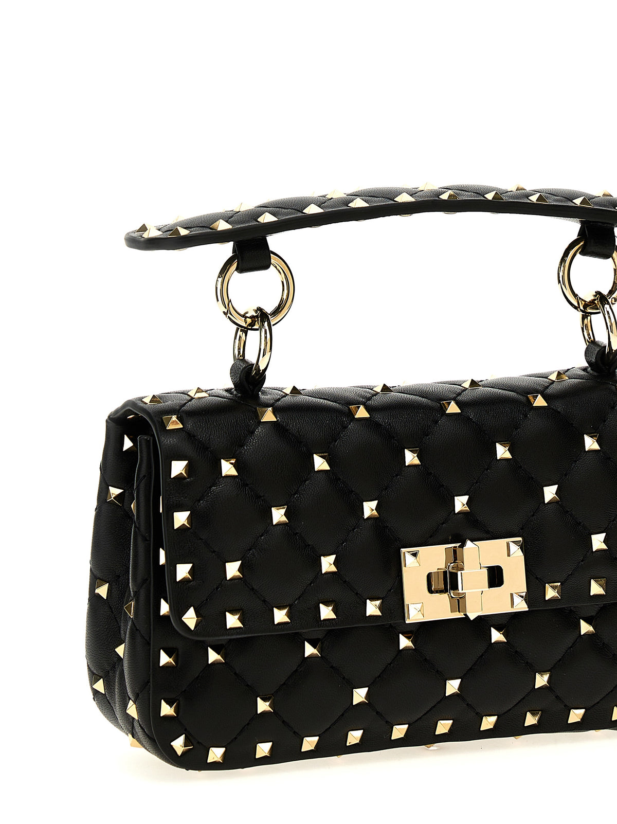 Lamb Leather Rockstud Spike Handbag