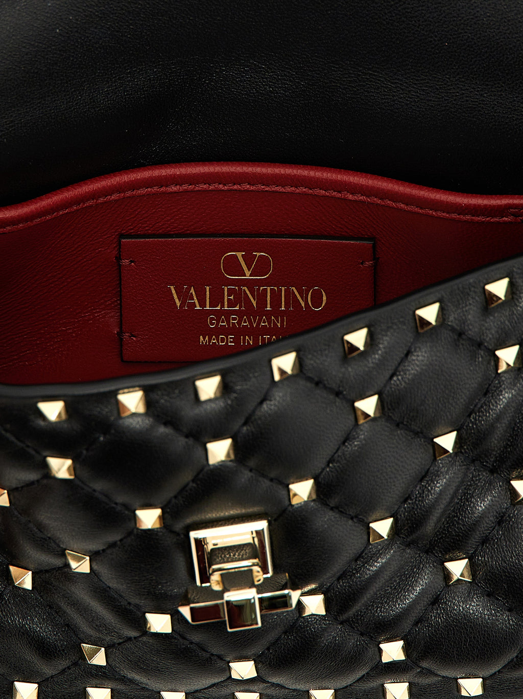 Lamb Leather Rockstud Spike Handbag