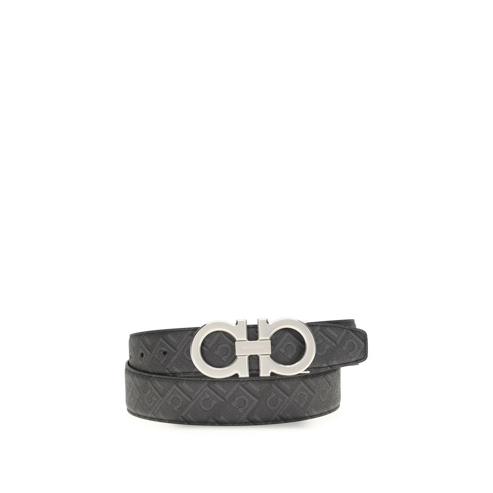 Calfskin Gancini Reversible Belt