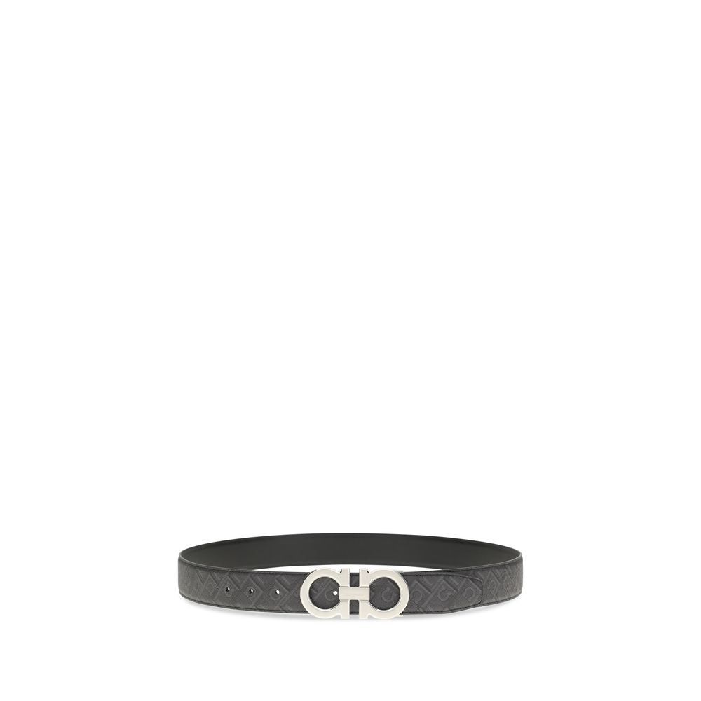Calfskin Gancini Reversible Belt
