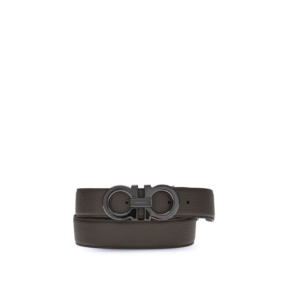 Calfskin Belt with Gancini Buckle