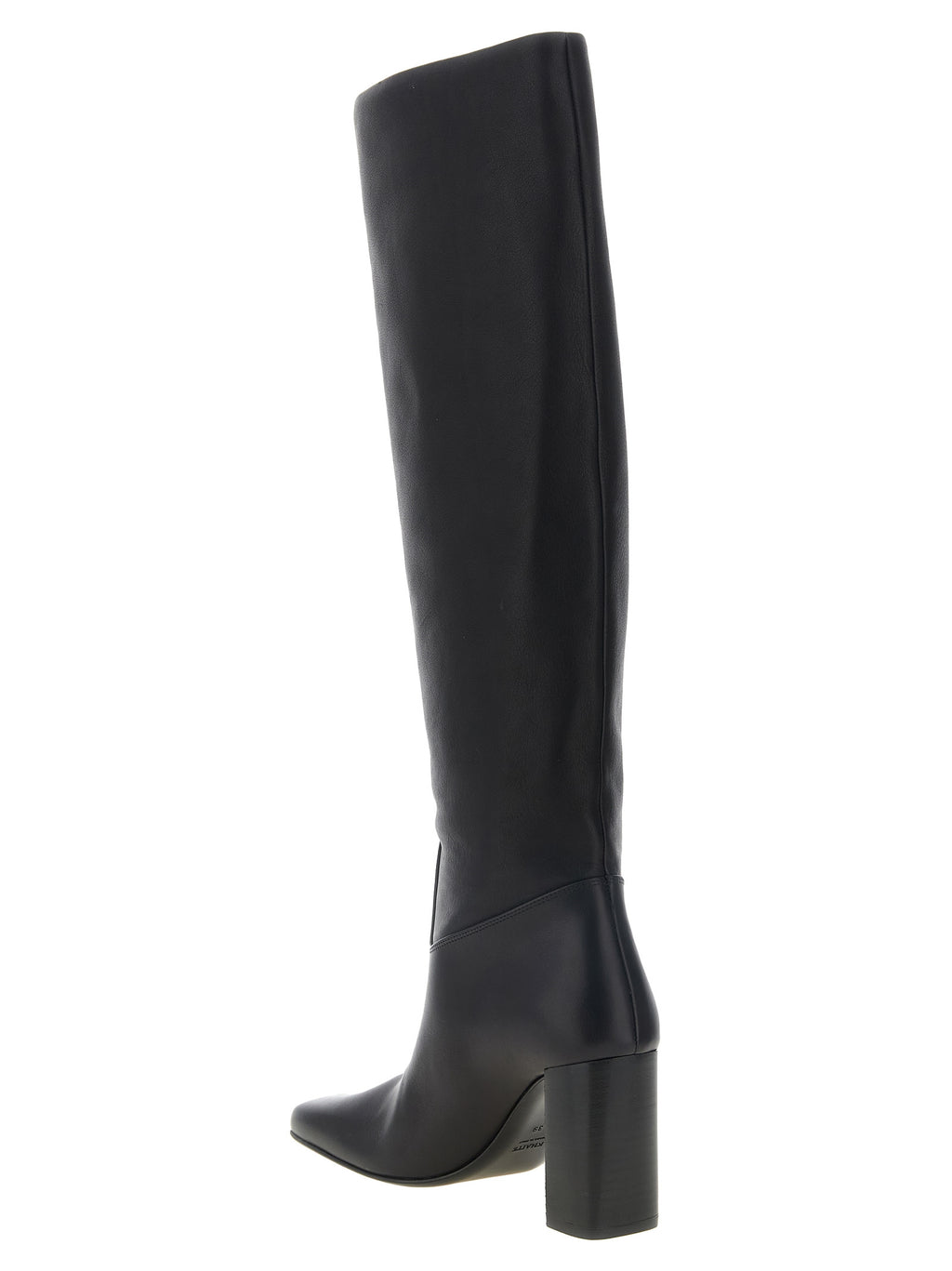 Black Calfskin Petra Over‑the‑Knee Boot