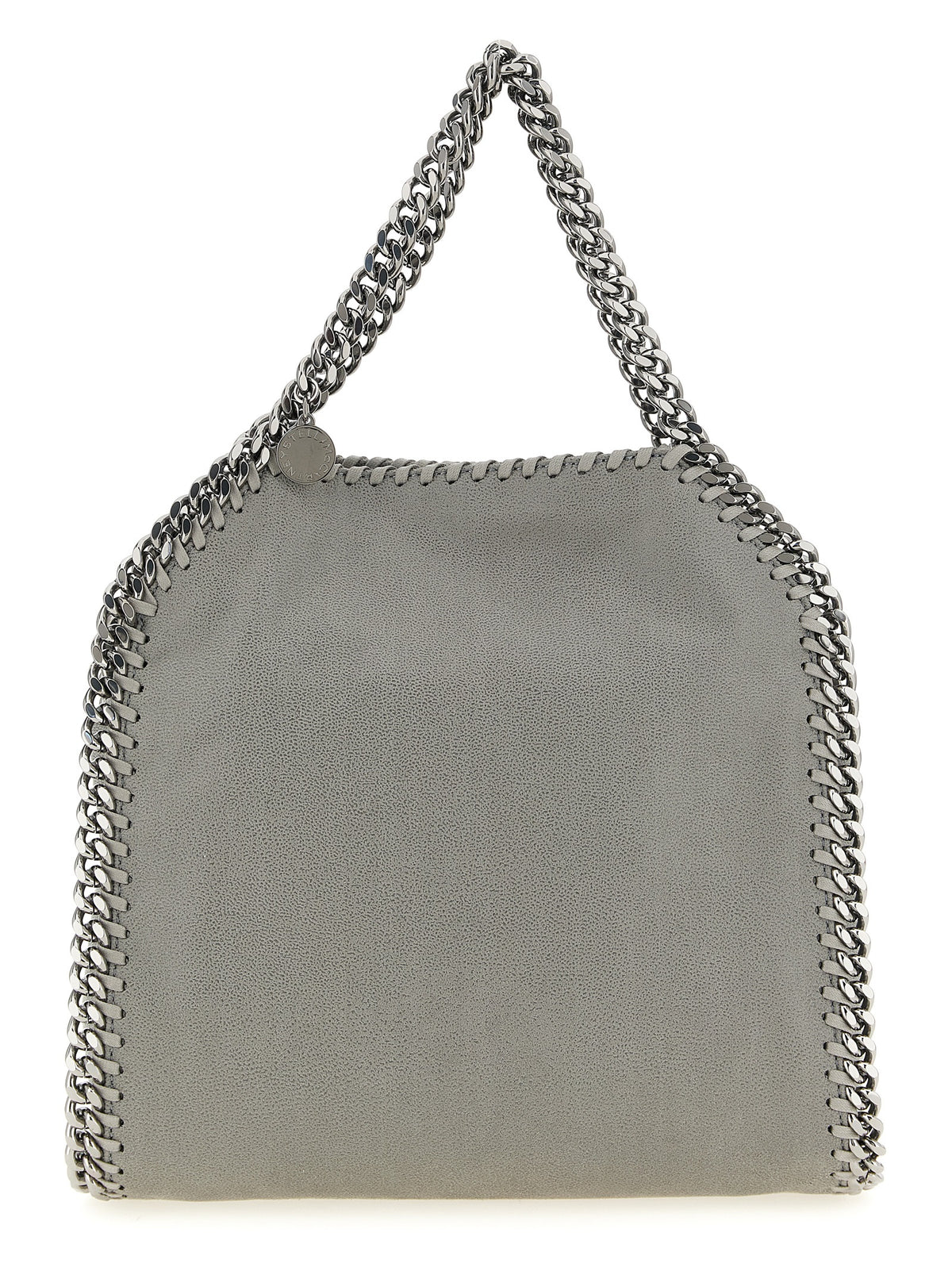 Gray Shaggy Deer Leather Mini Falabella Handbag