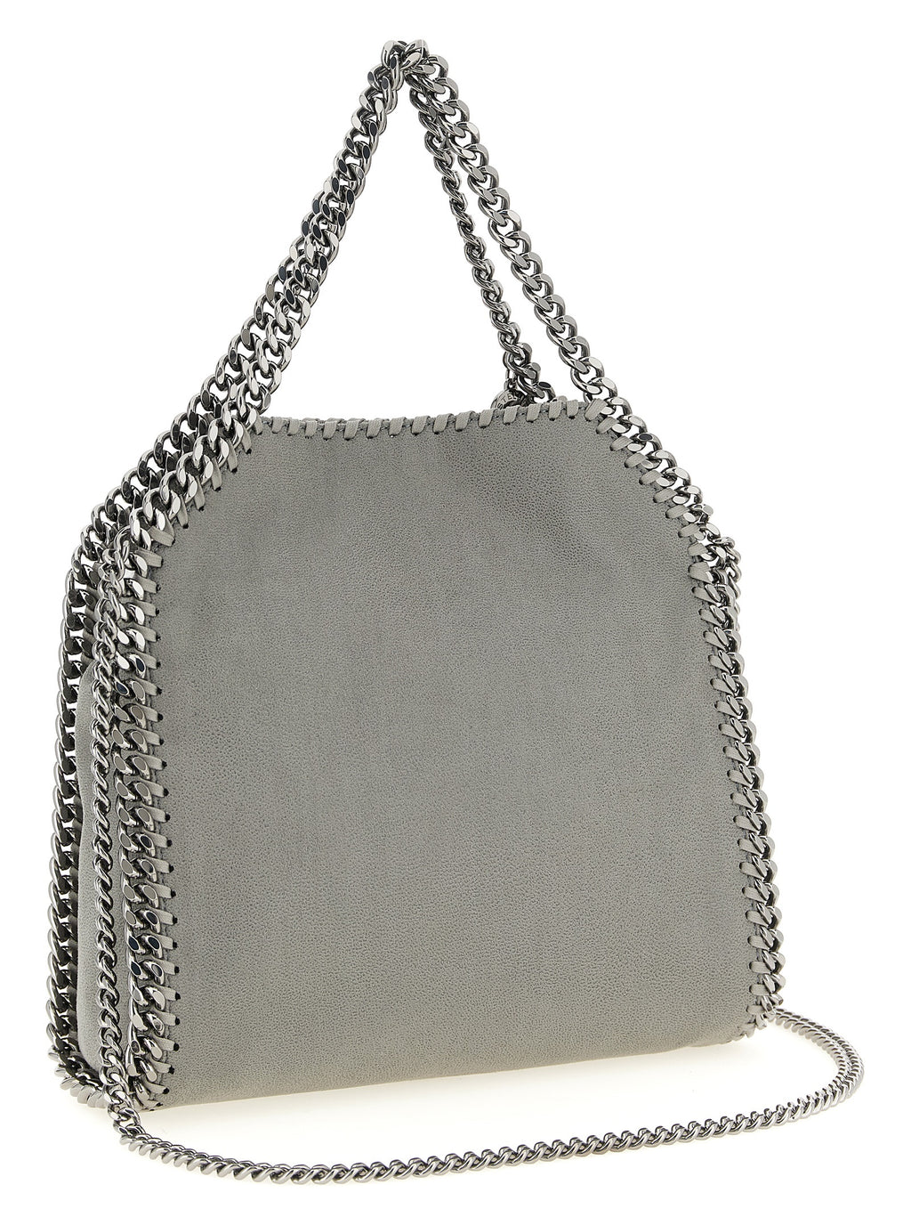 Gray Shaggy Deer Leather Mini Falabella Handbag