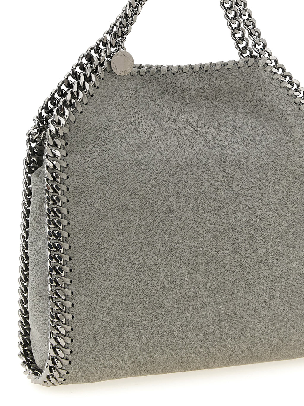 Gray Shaggy Deer Leather Mini Falabella Handbag