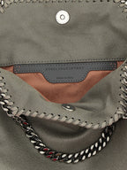 Gray Shaggy Deer Leather Mini Falabella Handbag